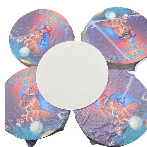 Vintage Camel Lights Joe Cool Pool Cardboard Coasters -100 pool table - Picture 3 of 6